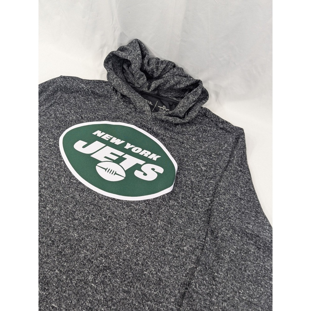 New York Jets Antigua Pullover Hoodie NFL Long Sleeve Sweatshirt‎ Size XL Gray